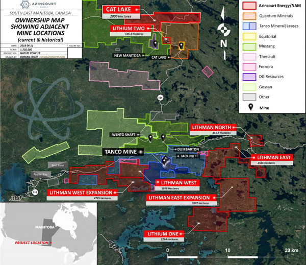 Figure 1 MapShowingTheEightProjectLocationsInTheAzz NAM JV portfolio SE MN 1024x885